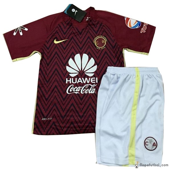 Camiseta Club América Replica Primera Ropa Niños 100 2016 Rojo